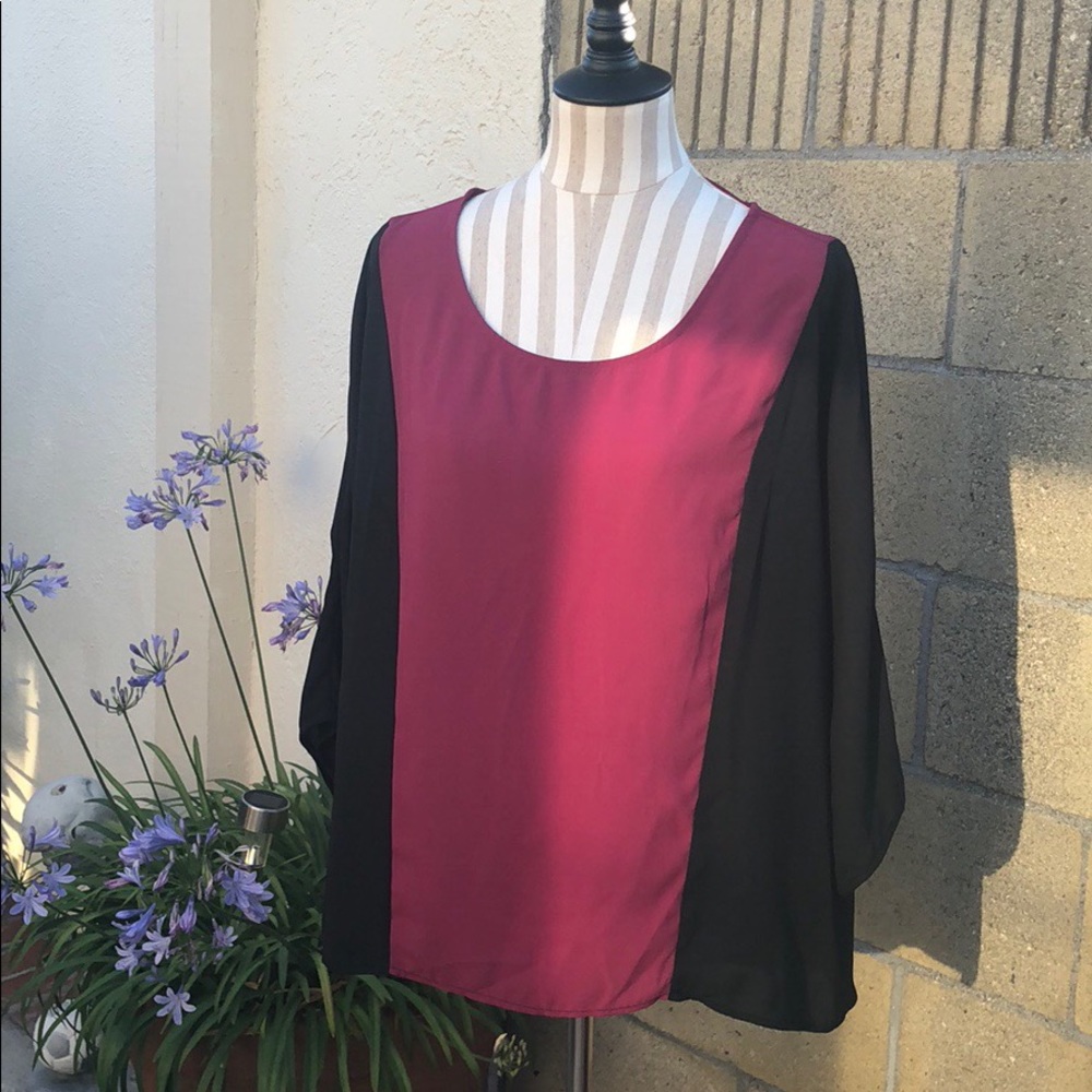 NWOT Bobeau 3/4 sleeve top